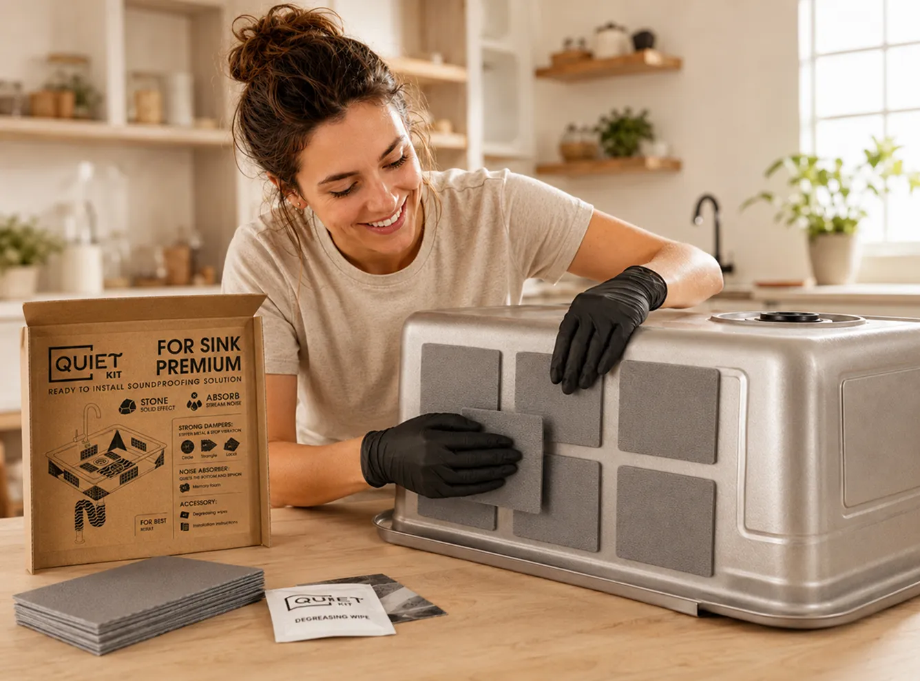 A person using quite kit