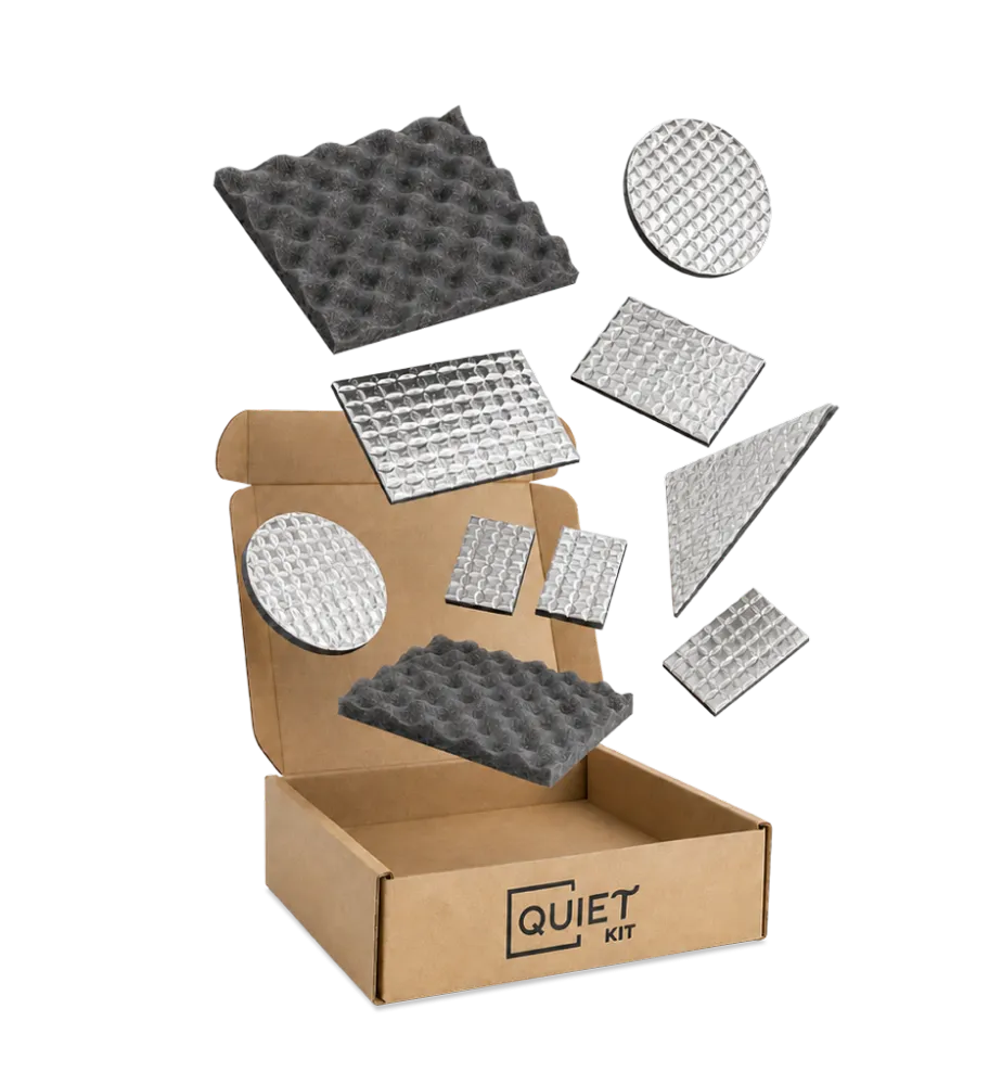 Quiet Kit materials in a box